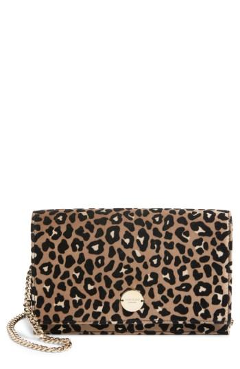 Jimmy Choo Florence Leopard Print Crossbody Bag - Brown