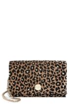 Jimmy Choo Florence Leopard Print Crossbody Bag - Brown
