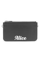 Pop & Suki Personalized Leather Zip Pouch - Black