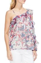 Women's Vince Camuto Tropical Escape Ruffle Sleeve Top, Size - Red