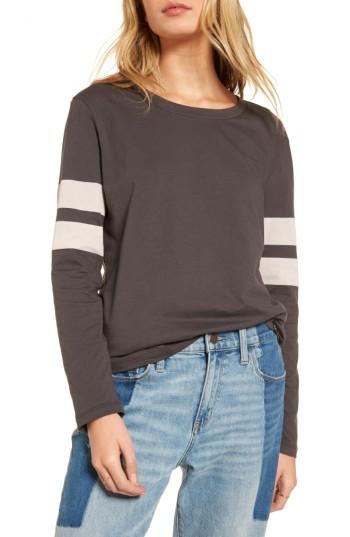 Women's Treasure & Bond Varsity Stripe Cotton Tee - White
