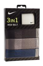 Men's Nike Web Belts, Size - Black/ Grey/ Blue