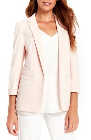 Women's Wallis Ribbed Ponte Blazer Us / 10 Uk - Coral