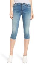 Women's Mother The Stunner Knicker Frayed Capri Jeans - Blue