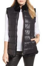 Women's Blue Duck Reversible Genuine Rabbit Fur Vest - Black