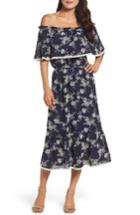 Women's Fraiche By J Off The Shoulder Midi Dress - Blue