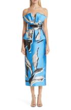 Women's Verdin Strapless Floral Print Cocktail Dress - Blue