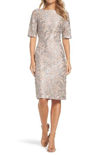 Women's Eliza J Lace Sheath Dress - Pink