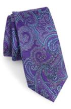 Men's Nordstrom Men's Shop Avalon Paisley Silk Tie, Size - Purple