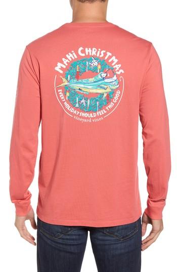 Men's Vineyard Vines Mahi Christmas Pocket T-shirt - Red
