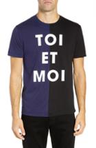 Men's French Connection Split Toi Et Moi Slim Fit T-shirt - Blue