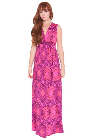 Women's Olian 'suzy' Print Maternity Maxi Dress