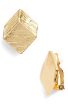 Women's Karine Sultan Brushed Square Clip-on Earrings