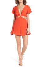 Women's Astr The Label Viviana Cutout Romper - Red