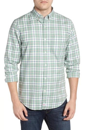 Men's Vineyard Vines Riverbank Regular Fit Plaid Sport Shirt - Green