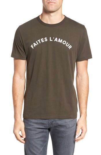 Men's French Connection Faites L'amour Fit T-shirt, Size Medium - Black