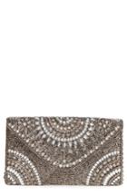 Glint 'alhambra' Embellished Envelope Clutch - Metallic