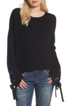 Women's Love By Design Grommet Sleeve Pullover - Black