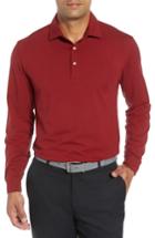 Men's Bobby Jones 'liquid Cotton' Long Sleeve Jersey Polo - Red