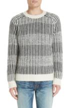 Men's Saint Laurent Contrast Rib Wool & Alpaca Blend Sweater