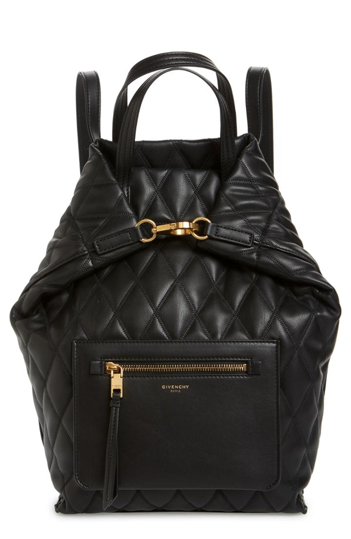 Givenchy Duo Quilted Faux Leather Backpack - Black