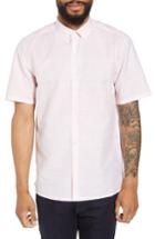 Men's Theory Murray Trim Fit Print Woven Shirt - Pink