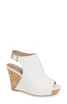 Women's Charles By Charles David Lobby Slingback Wedge Sandal M - White