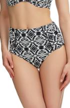 Women's Fantasie Beqa Print Swim Briefs - Black