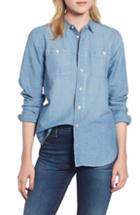 Petite Women's J.crew Relaxed Chambray Boy Shirt