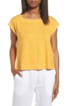 Women's Eileen Fisher Hemp & Organic Cotton Knit Crop Top, Size - Orange