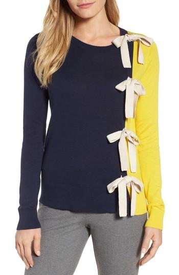Women's Halogen Bow Front Sweater - Blue