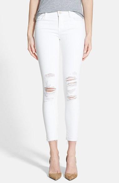 Women's J Brand Low Rise Crop Jeans (demented White