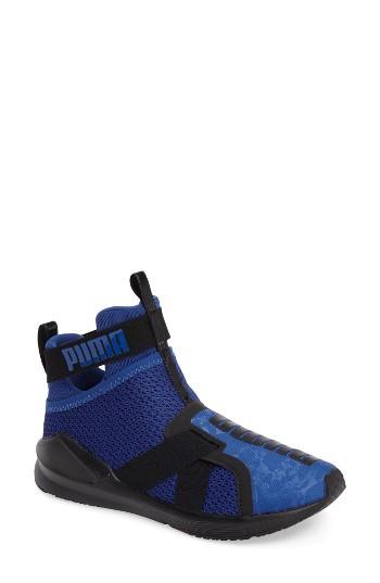 Women's Puma Fierce Strap Training Sneaker M - Blue