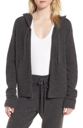 Women's James Perse Brushed Cashmere Zip Hoodie