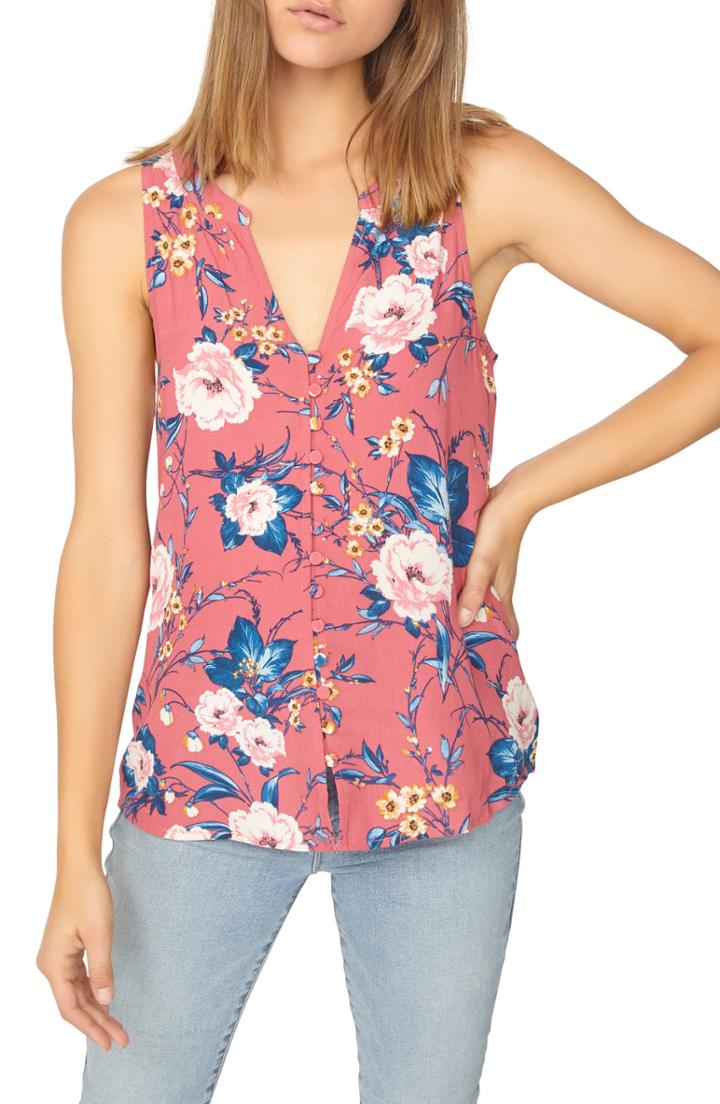 Women's Sanctuary Beverly Floral Sleeveless Top - Pink