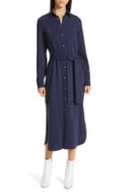 Women's Polo Ralph Lauren Belted Midi Shirtdress - Blue