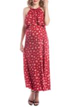 Women's Lilac Clothing Maternity/nursing Maxi Dress, Size - Red