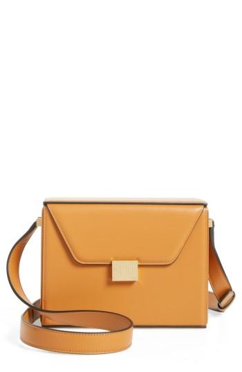 Victoria Beckham Vanity Calfskin Leather Box Bag - Yellow