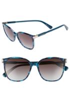 Women's Longchamp 54mm Square Sunglasses - Marble Blue