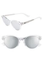 Women's Dior Diorama Mini 52mm Mirrored Lens Special Fit Sunglasses - Crystal/ Palladium