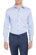 Men's Lorenzo Uomo Trim Fit Geometric Dress Shirt .5 - 34 - Blue