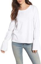 Women's Hinge Flare Cuff Sweatshirt, Size - White