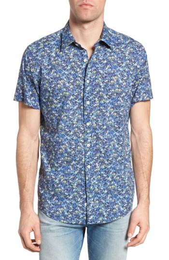 Men's Rodd & Gunn Hamlins Hill Print Sport Shirt - Blue
