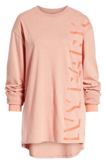 Women's Ivy Park Shadow Logo Boyfriend Pullover, Size - Orange