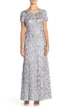 Petite Women's Alex Evenings Embellished Lace Gown P - Ivory
