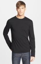 Men's James Perse Long Sleeve Crewneck T-shirt (l) - Black