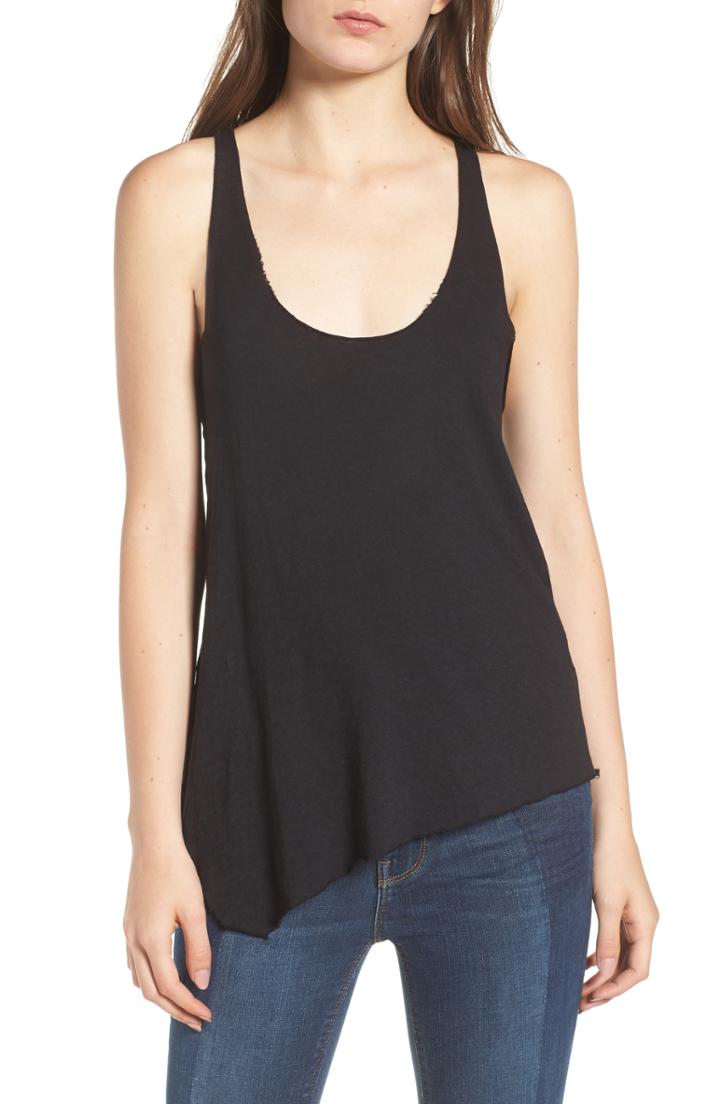 Women's Allsaints Yato Tie Front Tee - Black