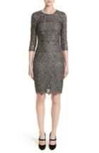 Women's St. John Collection Plume Embroidered Lace Dress