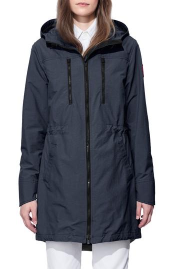 Women's Canada Goose Brossard Hooded Drop Tail Jacket (0) - Blue