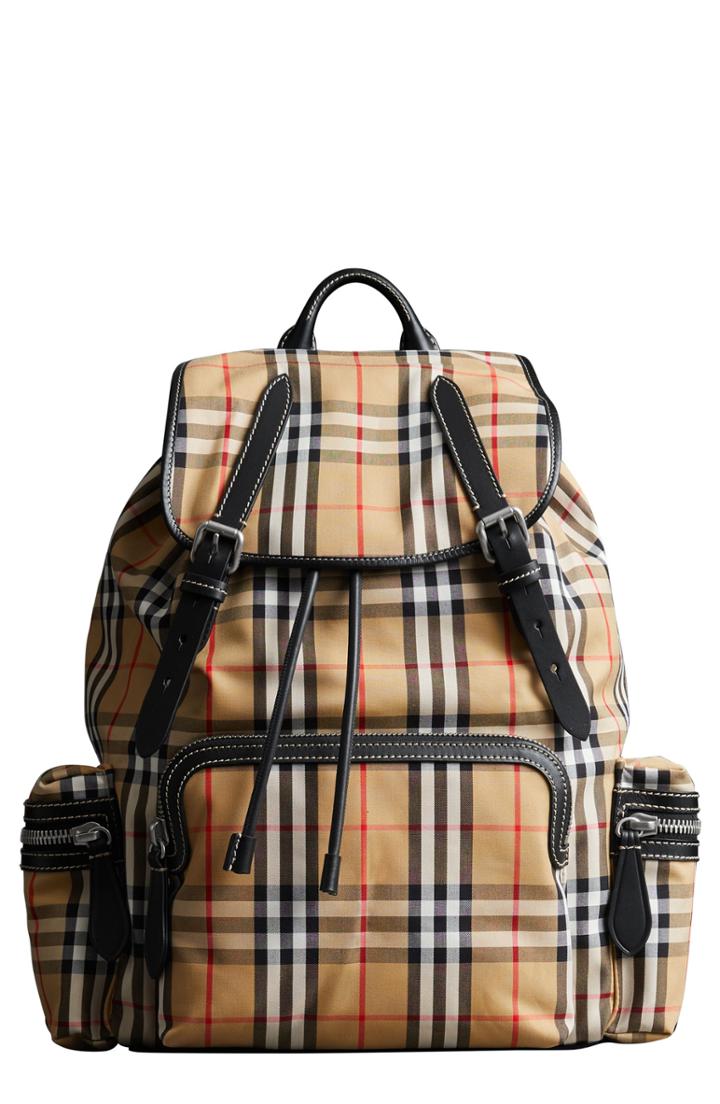 Men's Burberry Check Rucksack -